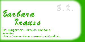 barbara krauss business card